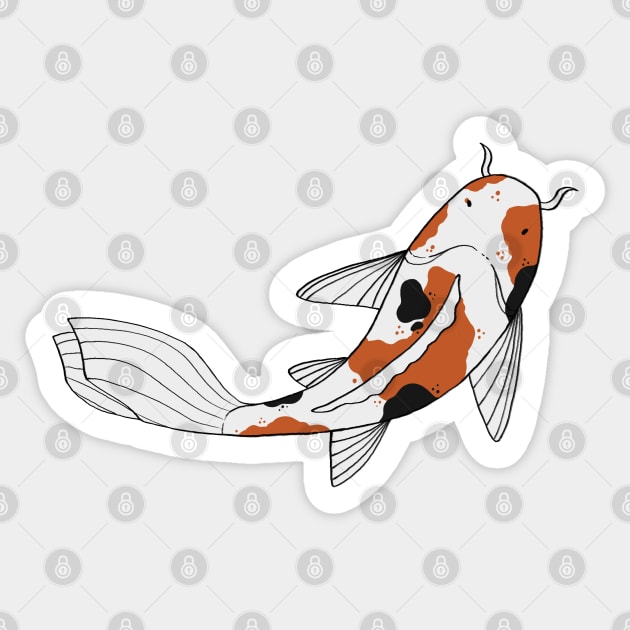 Koi Fish Sticker by DoodleArtzz